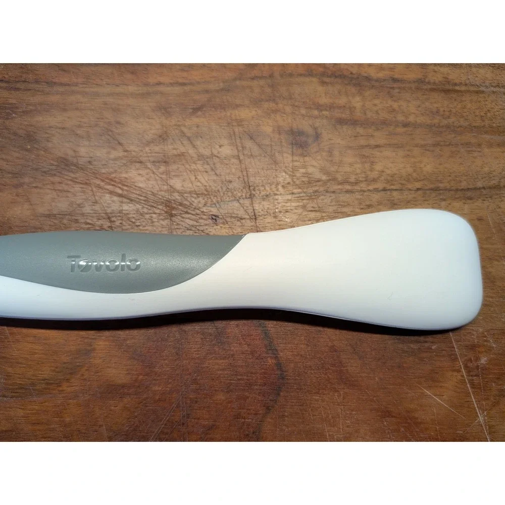 Tovolo Scoop and Spread Silicone Scraper and Nylon Spreader Tool Grey‎ White